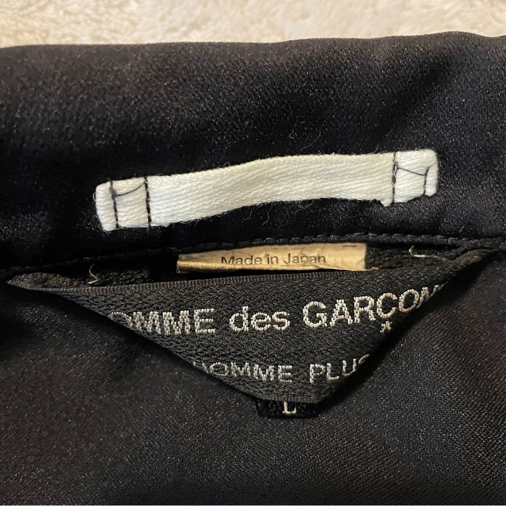 Comme Des Garcons Homme Plus L Black Asymmetrical Snap Blouson Jacket - Picture 8 of 12